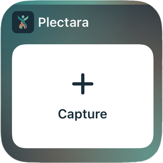 Small widget — one-tap capture